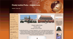 Desktop Screenshot of cinskyinstitutpraha.cz